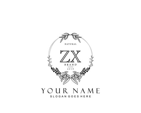 Initial Zx Beauty Monogram And Elegant Logo Design Handwriting Logo Of