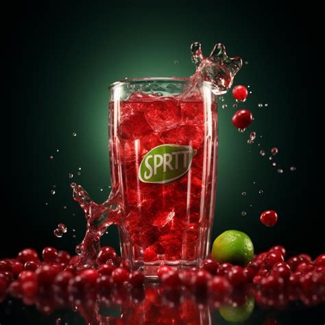 Premium Ai Image Product Shots Of Sprite Cranberry High Quality