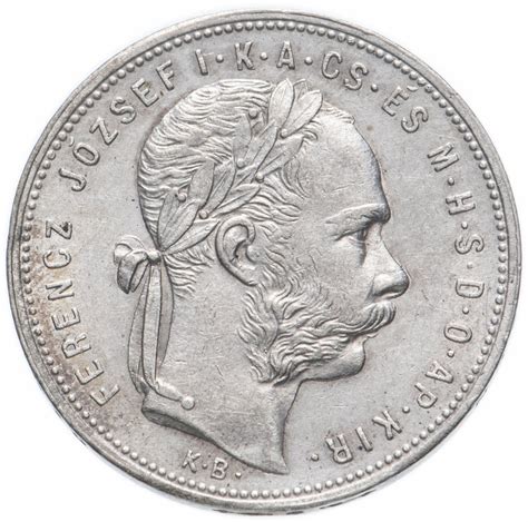 Монета австро-Венгрия 1 флорин 1881 год для Венгрии. Франц Иосиф I ...