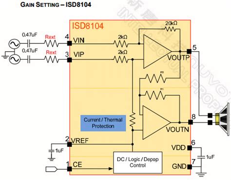 ISD8104 Typical Application Reference Design Audio Power Amplifier