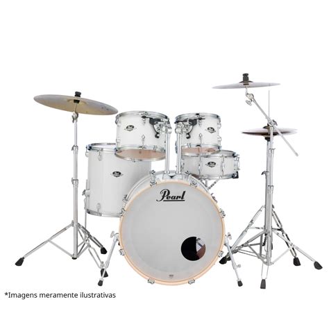 Bateria Shell Pack Pearl Export 5 peças EXX725SP C33 Branca Pure White