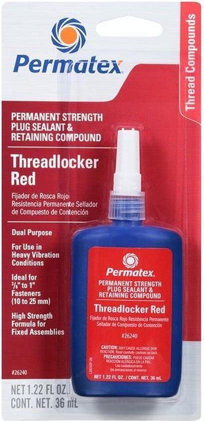 Permatex Permanent Strength Threadlocker Red Bol