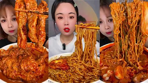 Asmr Mukbang 불닭볶음면먹방 중국국수계란 먹방 열라면김치 먹방 라면먹방양념치킨매운먹방 실비김치수