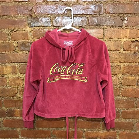 Coca Cola Women S Red Hoodie Depop