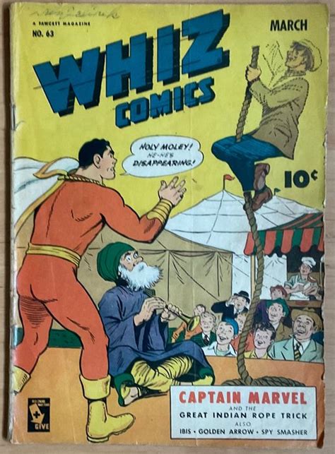 Whiz Comics 63 Golden Age Captain Marvel Stapled Catawiki