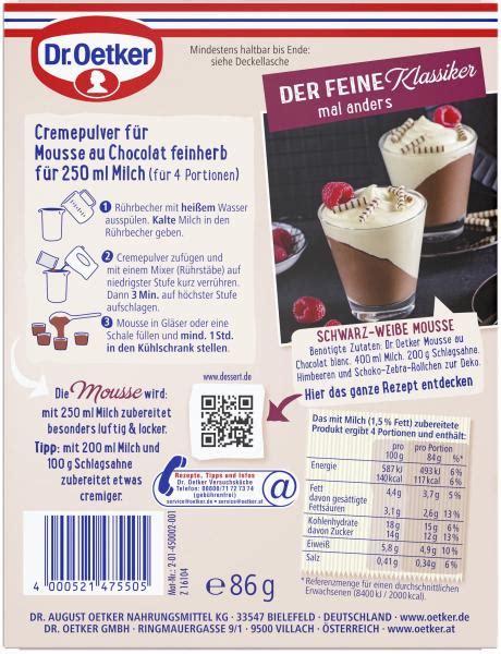 Dr Oetker Mousse Au Chocolat Feinherb Online Kaufen Bei Combi De