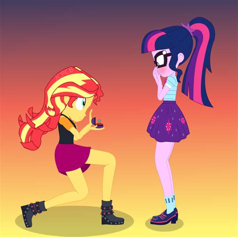 2342359 Safe Artist Jcpreactyt Derpibooru Import Sci Twi Sunset