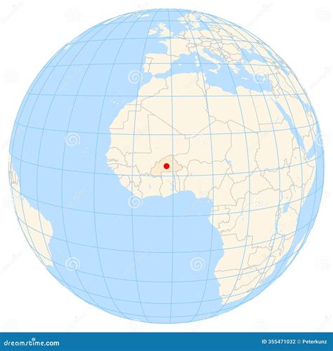 Ouagadougou, Burkina Faso,detail Streets Roads Map With Location Pin