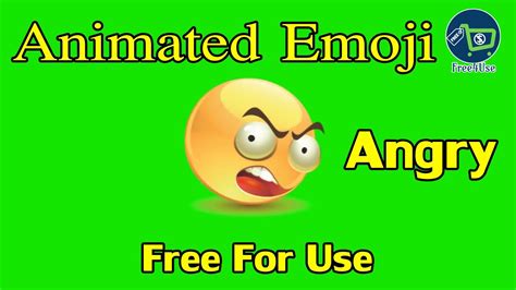 Animated Angry Emoji Green Screen หน้าจอสีเขียวฟรี Free4use Youtube