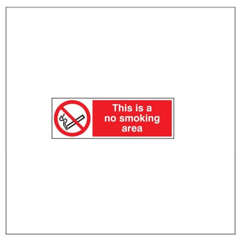 Standard Rigid / Adhesive Signs (No Smoking Area) - Signs Display Shop