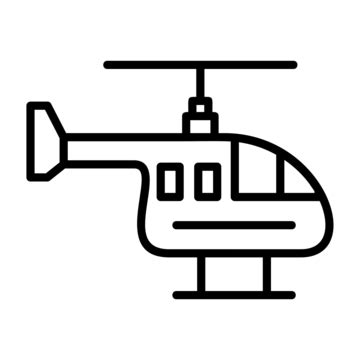 Helicopter Line Icon Vector Helicopter Icon Ambulance Emergency PNG