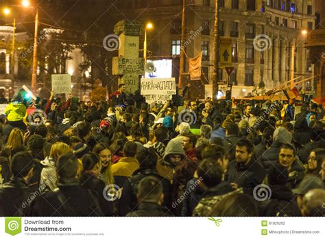 Massive Anti-corruption Protests in Bucharest Editorial Photography ...