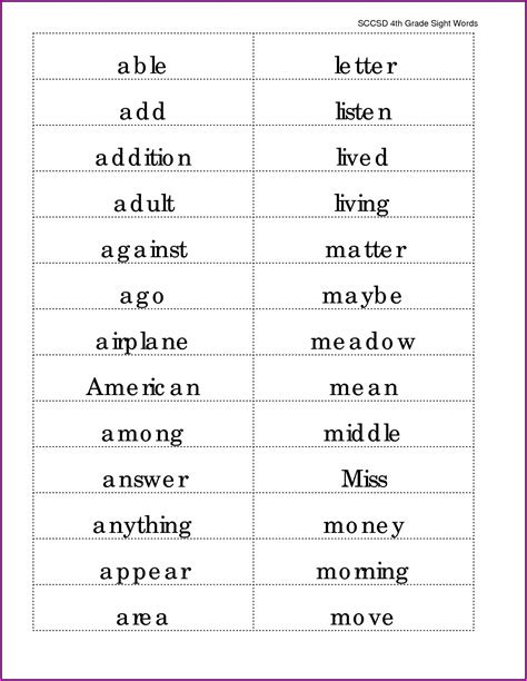 5Th Grade Spelling Words Worksheets Printable Calendars AT A GLANCE