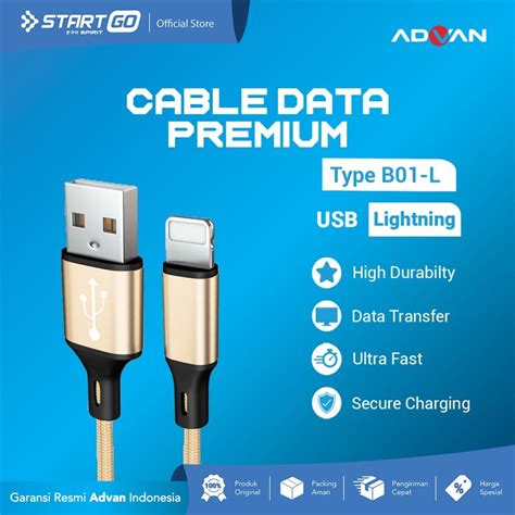 Jual Kabel Data Premium Advan Startgo B L Lightning Advan Start Go