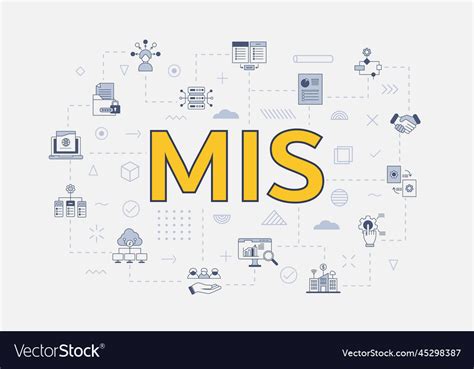 Mis Management Information System Concept Vector Image