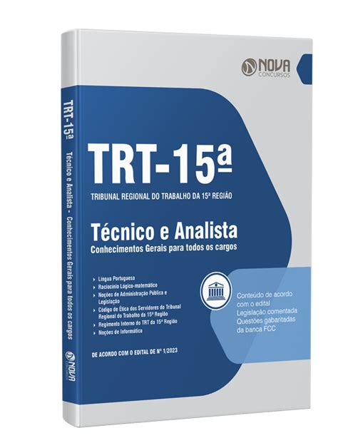 Apostila TRT 15 Técnico e Analista Conhecimentos Gerais