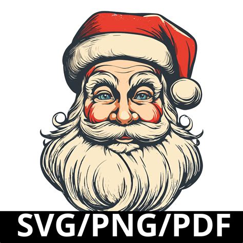 Santa Face Svg Png Christmas Svg Santa Claus Face For Cricut