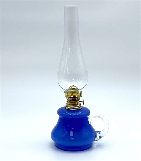 Vintage Cobalt Blue Kerosene Oil Lamp Munimoro Gob Pe