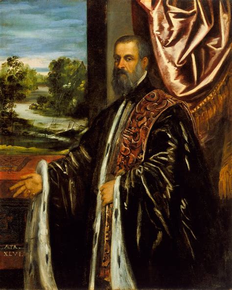 Portrait Of Marino Grimani By Jacopo Robusti Tintoretto