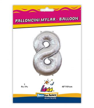 Palloncino Mylar Numero Argento Inch Cm Idea Palloncini