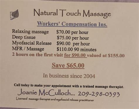 NATURAL TOUCH MASSAGE BY JOANIE - Updated February 2025 - 8807 Thornton ...