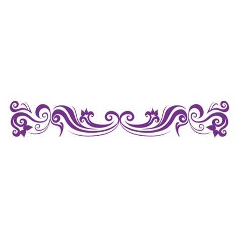 Divisor Floral Decorativo Morado Descargar PNG SVG Transparente