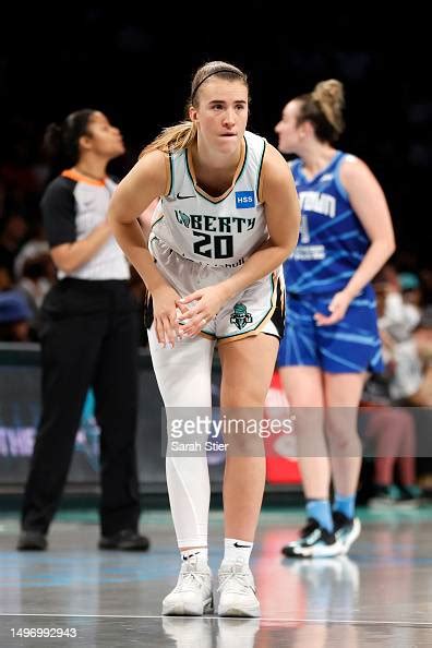 Sabrina Ionescu of the New York Liberty looks on during the first ...