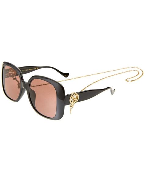 Gucci Gg Sa Mm Sunglasses In Brown Lyst Uk