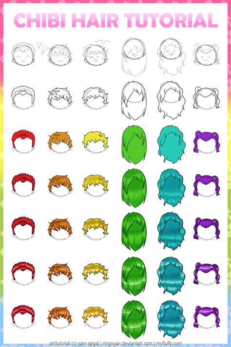 Tutorial: Chibi/Anime Hair by RingoYan on DeviantArt