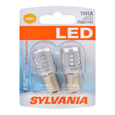 SYLVANIA 1141 AMBER LED Mini Bulb, 2 Pack