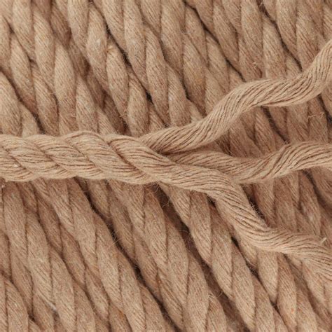 Nude Beige Mm Macram Twisted Cotton Rope