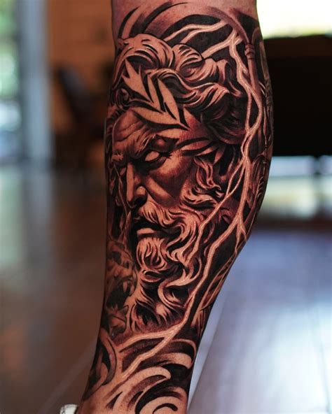 zeus greek god tattoo poseidon greek mythology tattoo time lapse