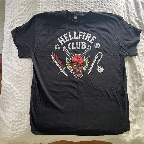 Hellfire Club T-shirt Color: Black Size:... - Depop