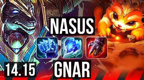 Nasus Vs Gnar Top Rank K Dmg Vn Challenger Youtube