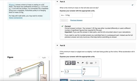 Solved Figure 1 Shows A Block Of Mass M Resting On A 20 Chegg