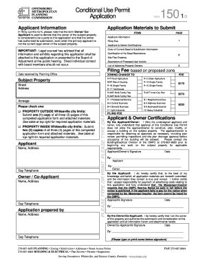 Fillable Online Iompc Conditional Use Permit Application Iompc