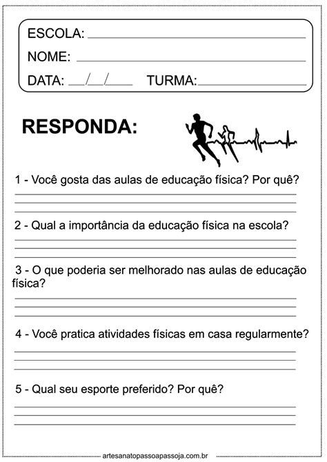 Atividade Ed Fisica 3 Ano - Atividade De Ed Fisica 3 Ano - NAZAEDU