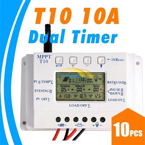 Купить 10 шт. Новый 10а контроллер заряда контроллер заряда Т10 12 в 24 ...