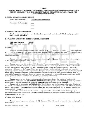 Fillable Online Tenant Should Not Sign This Lease Until Each Tenant