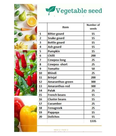 Vegetable Seeds Combo Pack 20 Varieties Of Seeds Buy Vegetable Seeds