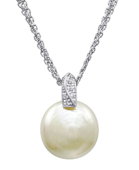 Majorica Baroque Organic Man Made Pearl Pendant Necklace In White Lyst