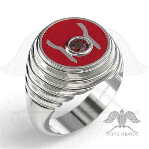 Red Lantern Ring – custommade, handmade *** Made to Order – 115 – Michael M Jewelry