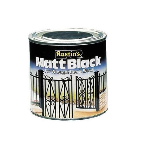 Ml Rustins Matt Black Paint For Wrought Iron Metal Wood Interior