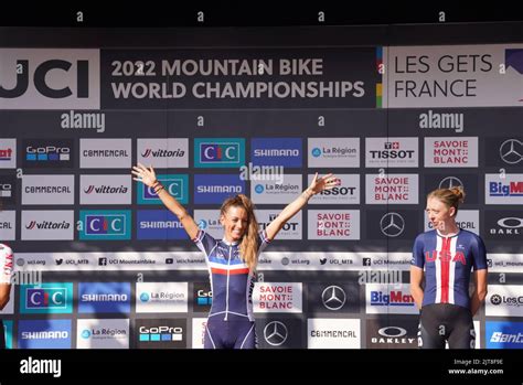 Ferrand Prevot Pauline During Podium Uci Mountain Bike World