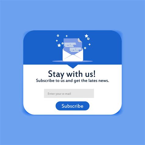 Popup Modern Subscription Form Design Creative Menu For Followers