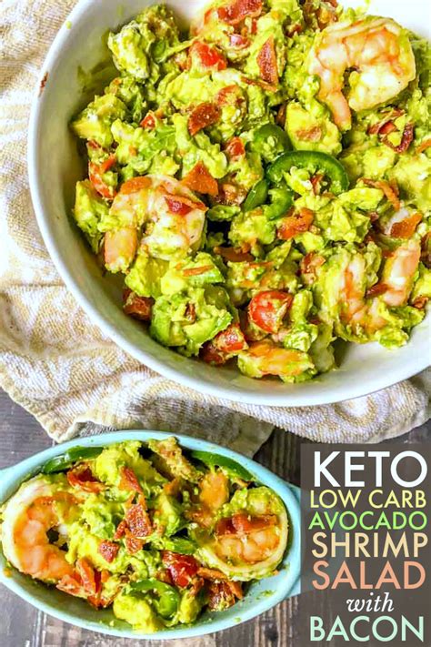 Keto Avocado Shrimp Salad With Bacon Easy Low Carb Recipe