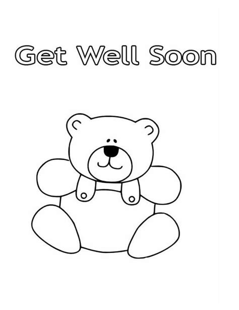 Get Well Soon Cards To Color Coloring Page