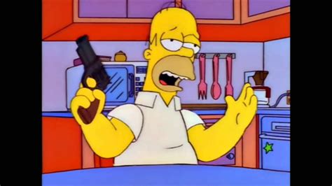 The Simpsons Homer And His Gun YouTube