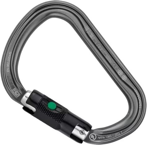 Mosquet N De Aluminio Petzl William Ball Lock Gris Ansilta Env O Gratis