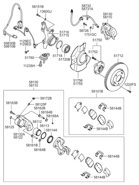 5175039603 Genuine Kia Front Wheel Hub Assembly